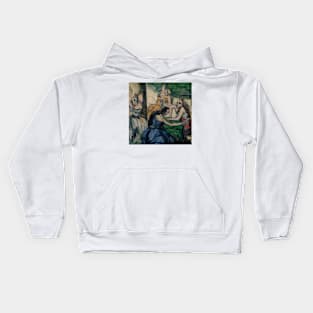 The Courtesans by Paul Cezanne Kids Hoodie